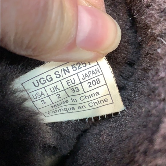 UGGS Brown Suede Boots Kids Size 3 Women’s Size 5 - Picture 6 of 8